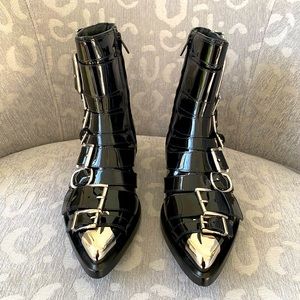 Alexander McQueen Punk buckle-detail ankle boots